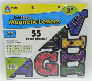 Plaid 3In Bold Block Magnetic Letters 55pcs