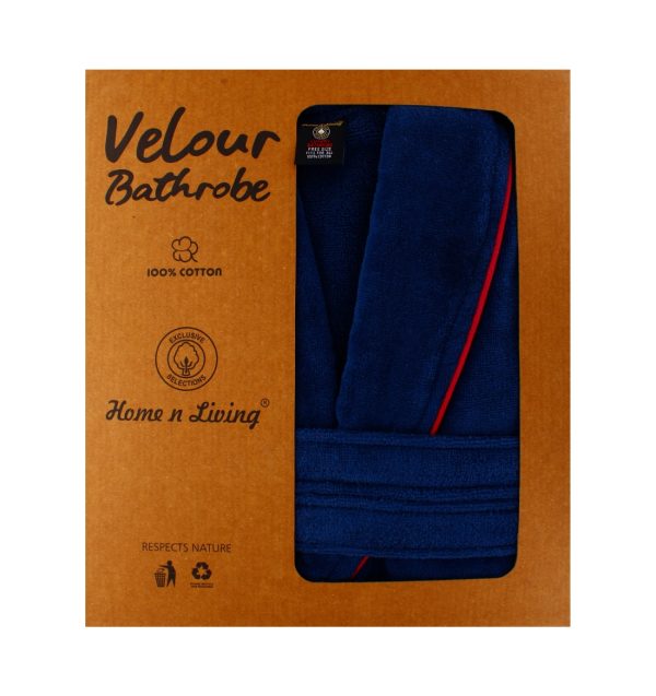 Velour Signature Bathrobe 4 Assorted Colours