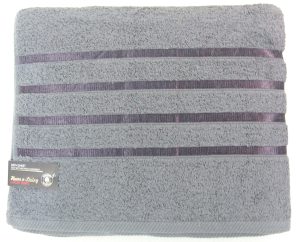 Satin Bath Towels Steel