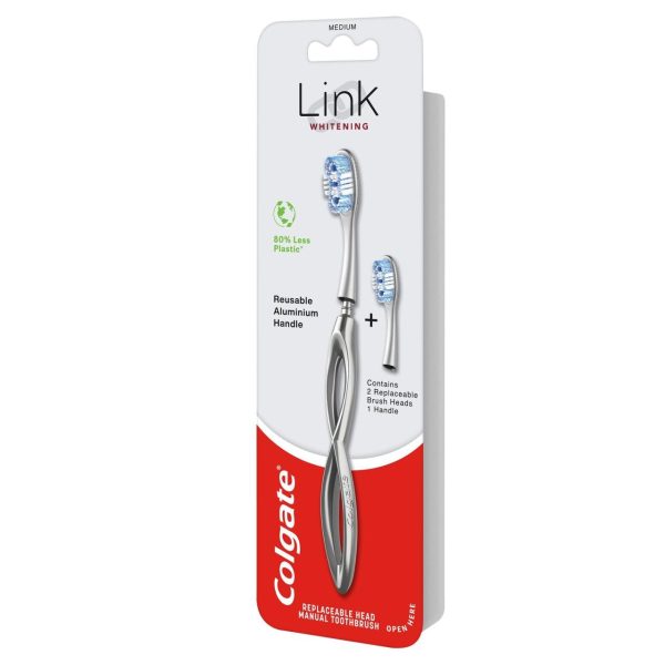 Colgate Link Whitening Toothbrush Handle With Replaceable Heads