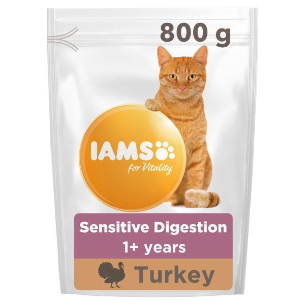 Iams Dry Cat Rich In Turkey For Sensitive Digestion 1+ Years