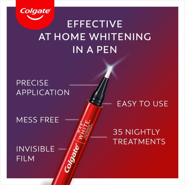 Colgate Max White Overnight Teeth Whitening Pen 35 Nightly Treatments