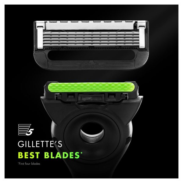 Gillette Labs Exfoliating Razor With Magnetic Stand Black & Gold