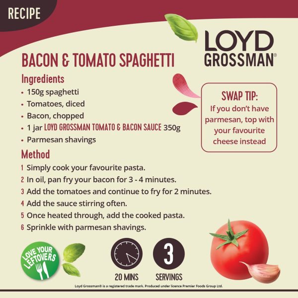 Loyd Grossman Tomato & Smoked Bacon Pasta Sauce