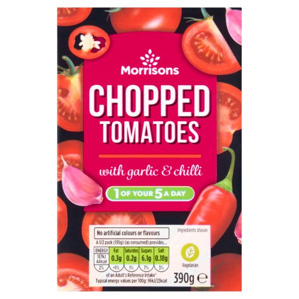 Chopped Tomatoes with Garlic & Chilli (390g)