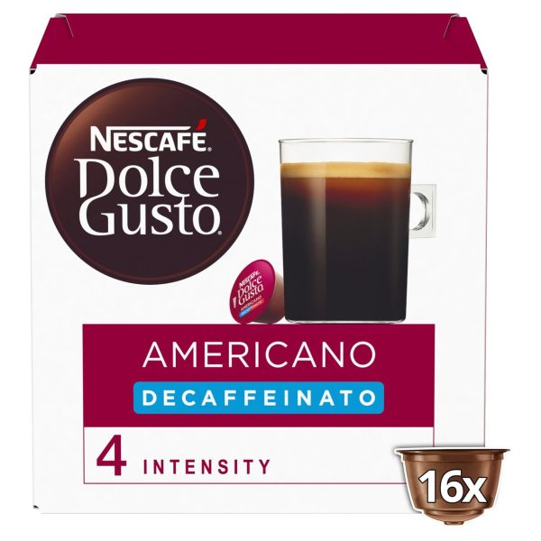 Nescafe Dolce Gusto Americano Decaff Coffee Pods 16 Capsules