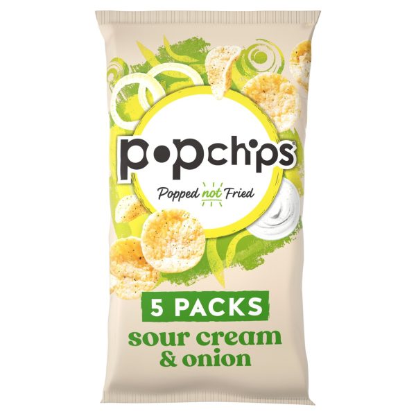 Popchips Sour Cream & Onion Multipack Crisps Pack Of 5