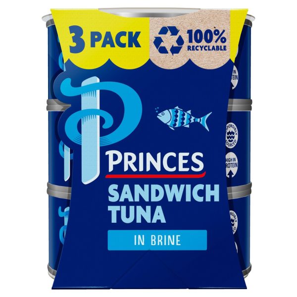 Princes Sandwich Tuna In Brine (3x140g)