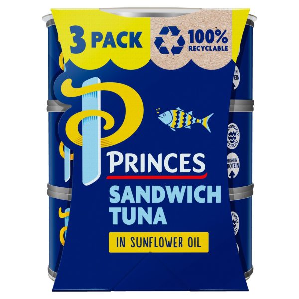 Princes Sandwich Tuna In Sunflower Oil (3x140g)