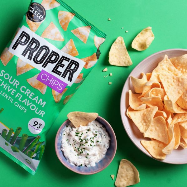 Properchips Sour Cream & Chive Flavour Lentil Chips