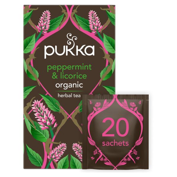 Pukka Peppermint & Licorice Organic Fair Herbal Tea 20 Sachets