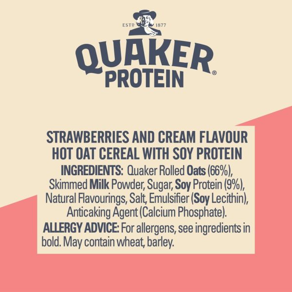 Quaker Oats High Protein Strawberries & Cream Porridge Pot