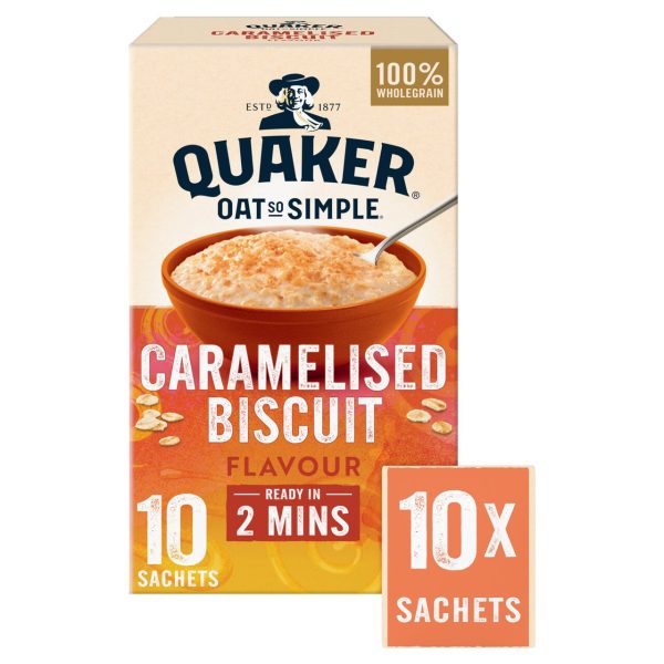 Quaker Oat So Simple Caramelised Biscuit Porridge Sachets