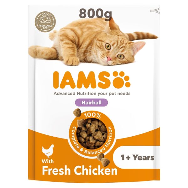 Iams For Vitality Hairball 1+ Years With Fresh Chicken