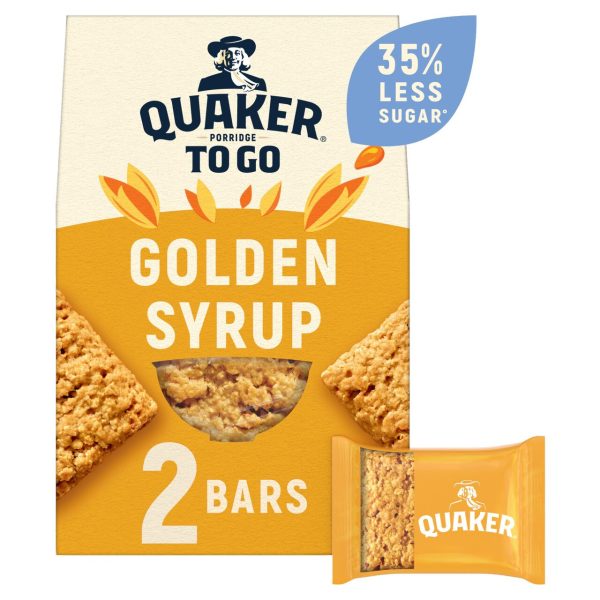 Quaker Porridge to Go Golden Syrup Breakfast Bars