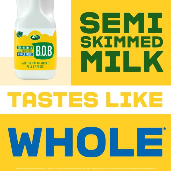 Arla B.O.B Semi Skimmed Milk Tastes like Whole