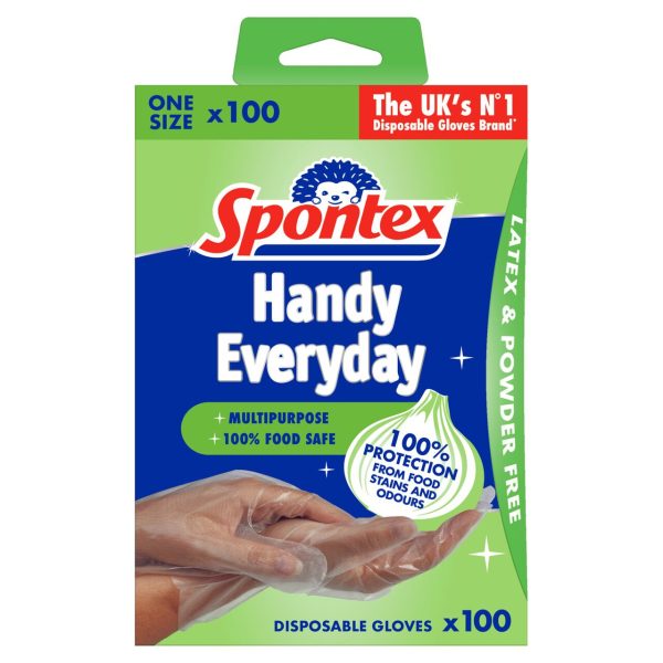 Spontex 100 Handy Multipurpose Disposable Gloves