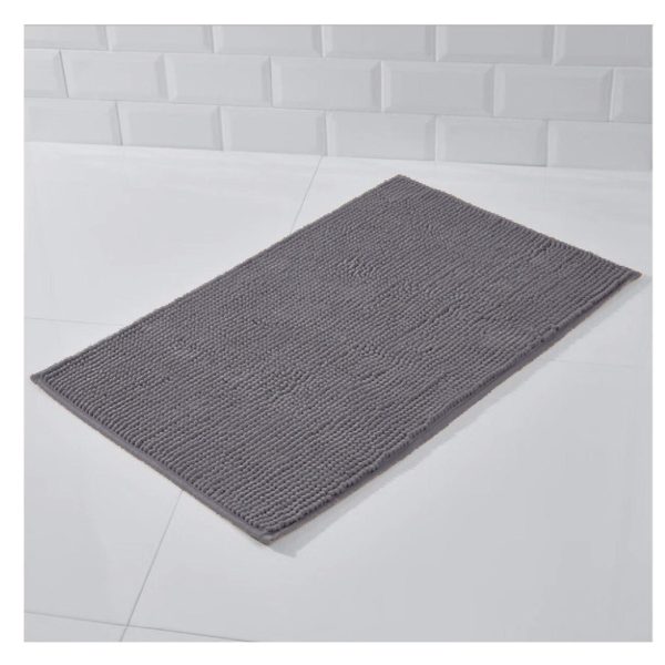 Nutmeg Slate Grey Super Soft Bath Mat