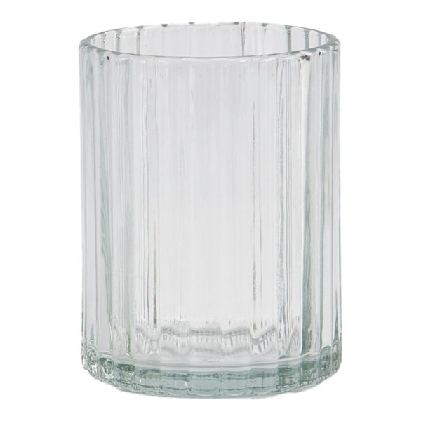 Nutmeg Home Ribbed GlassTumbler