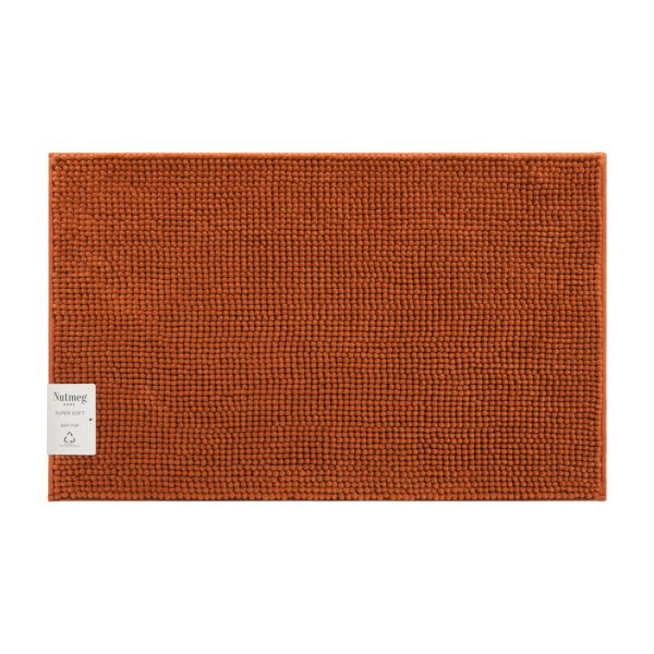 Nutmeg Home Supersoft Bath Mat Burnt Orange