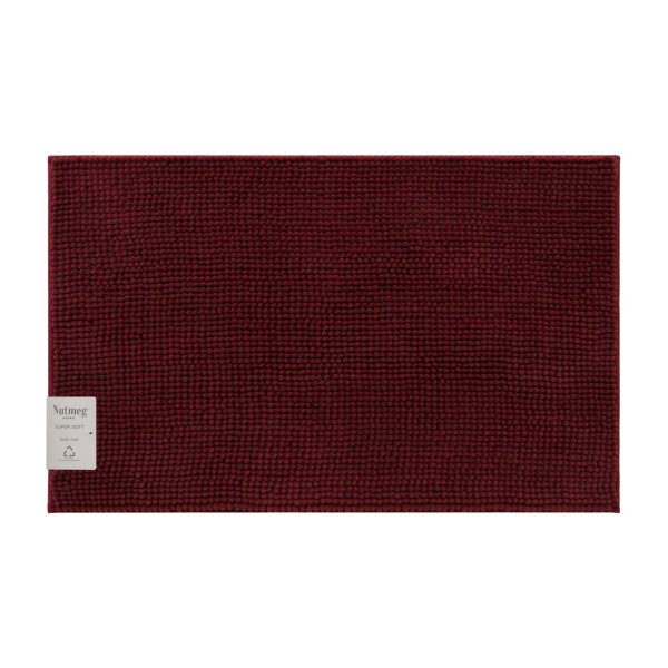 Nutmeg Home Supersoft Bath Mat Pomegranate Red