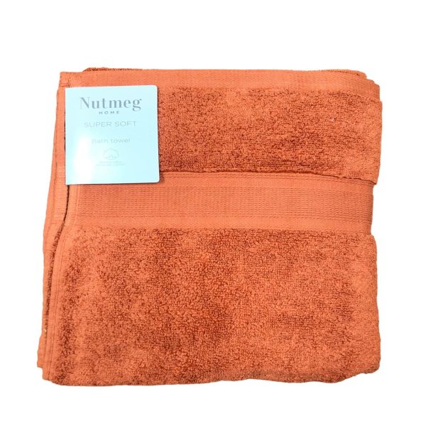 Nutmeg Home Supersoft Cotton Bath Towel Burnt Orange