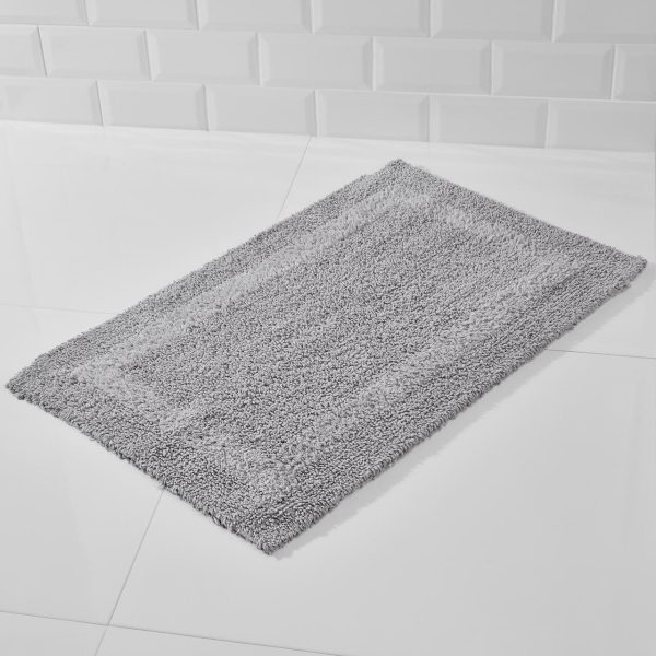 Silver Grey Reversible Bath Mat