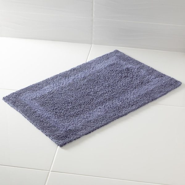 Nutmeg Denim Blue Reversible Bath Mat