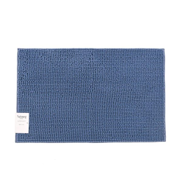 Nutmeg Denim Blue Super Soft Bath Mat