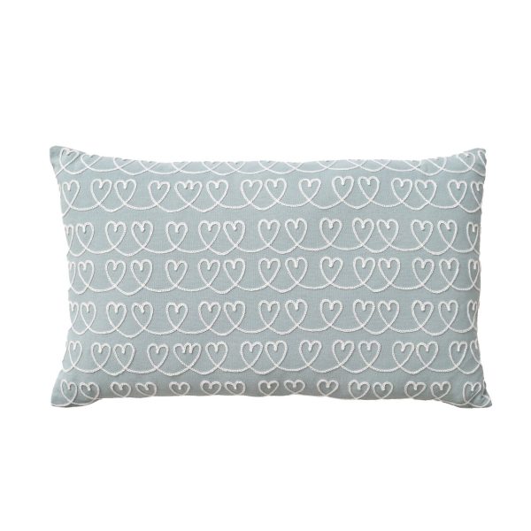 Nutmeg Home Embroidered Heart Cushion