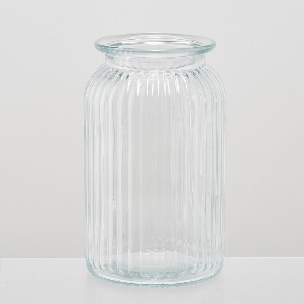 Nutmeg Home Mini Ribbed Glass Vase