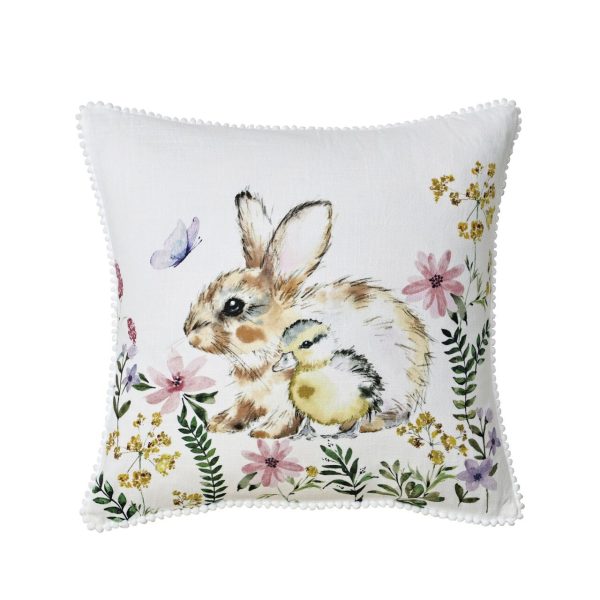 Nutmeg Home Country Rabbit Cushion