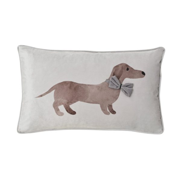 Nutmeg Home Velvet Dachshund Cushion