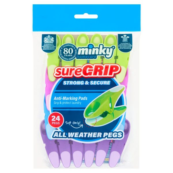 Minky Sure Grip Pegs pack of 24