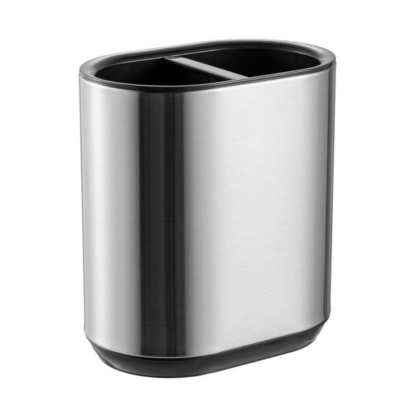 Black And Stainless Steel Utensil Holder