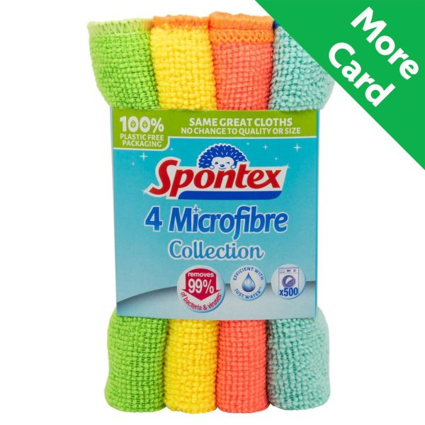 Spontex Microfibre Cloth pack of 4