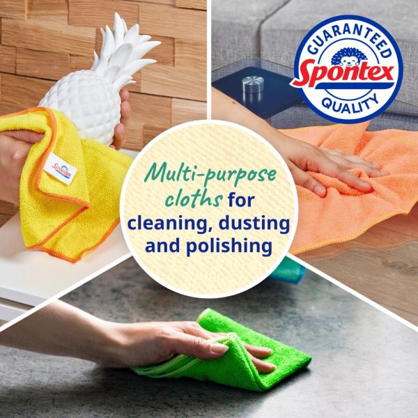 Spontex Microfibre Cloth pack of 4