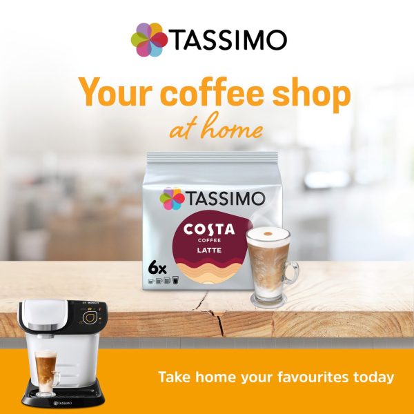 Tassimo Costa Latte Coffee Pods x6