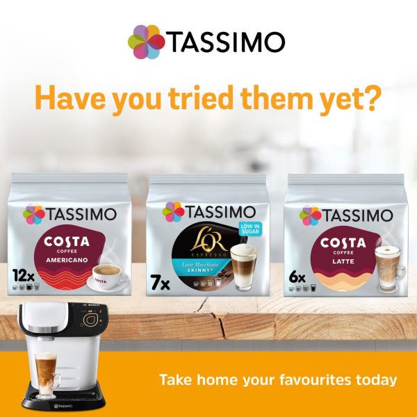 Tassimo Costa Skinny Latte Pods x6