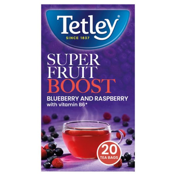 Tetley Super Fruit Vitamin B Blueberry and Raspeberry Tea 20's