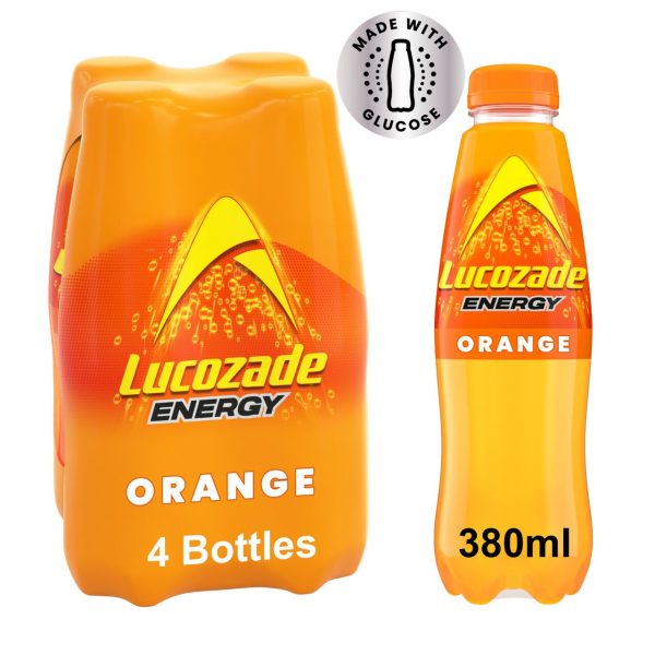 Lucozade Energy Drink Orange Pack Of 4