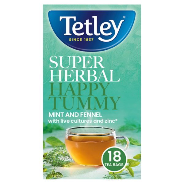 Tetley Super Herbal Digestion Mint & Fennel Pack Of 18