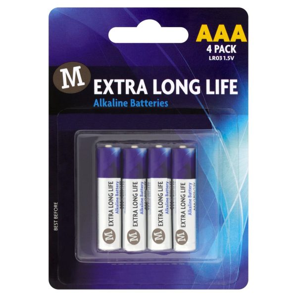 Extra Long Life Alkaline Batteries AAA