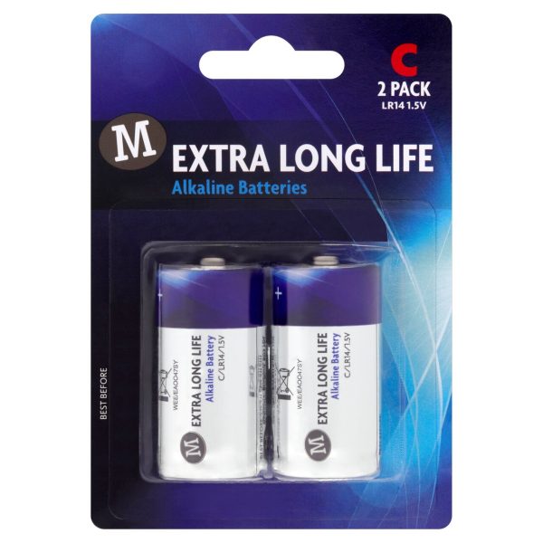 Extra Long Life Alkaline Batteries C