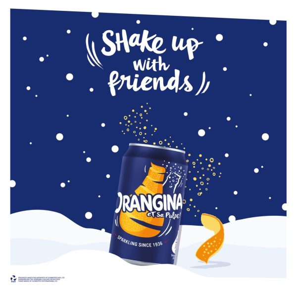 Orangina Sparkling Fruit Drink Cans Pack Of 6