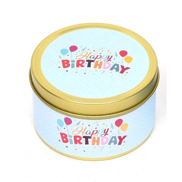 Happy Birthday Tin Candle