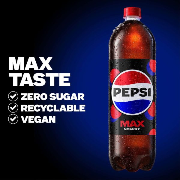 Pepsi Max Cherry No Sugar Cola Bottle