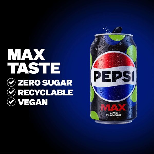 Pepsi Max Lime No Sugar Cola Cans