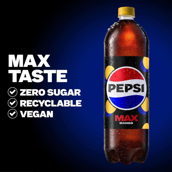 Pepsi Max Mango No Sugar Cola Bottle