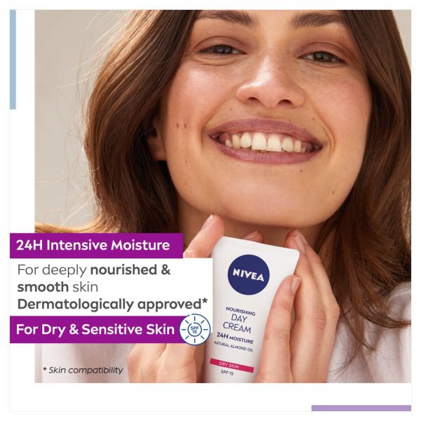 NIVEA Nourishing Day Cream for Dry and Sensitive Skin SPF15